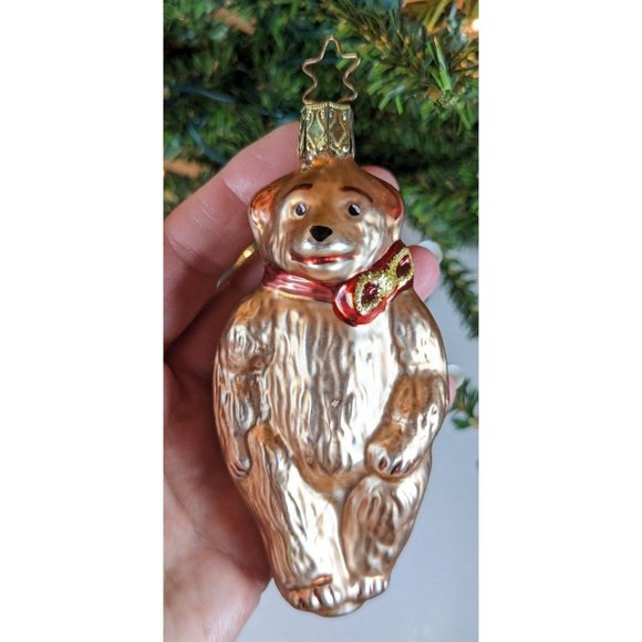 Teddy Bear Retired Inge Glas Old World Christmas Ornament - Picture 3 of 4